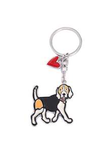 1件創意合金鬥牛犬吊墜，油滴狗造型鑰匙圈，寵物店紀念品，汽車鑰匙圈，送給男友的禮物 - 彩色 - 查看 14