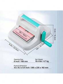Manual Die Cutting & Embossing Machine, Portable Cut Machines, 6/9 Inch Opening Scrapbooking Machine Full Kit Included, For Arts & Crafts, Scrapbooking, Card Making And Crafting - White - View 11