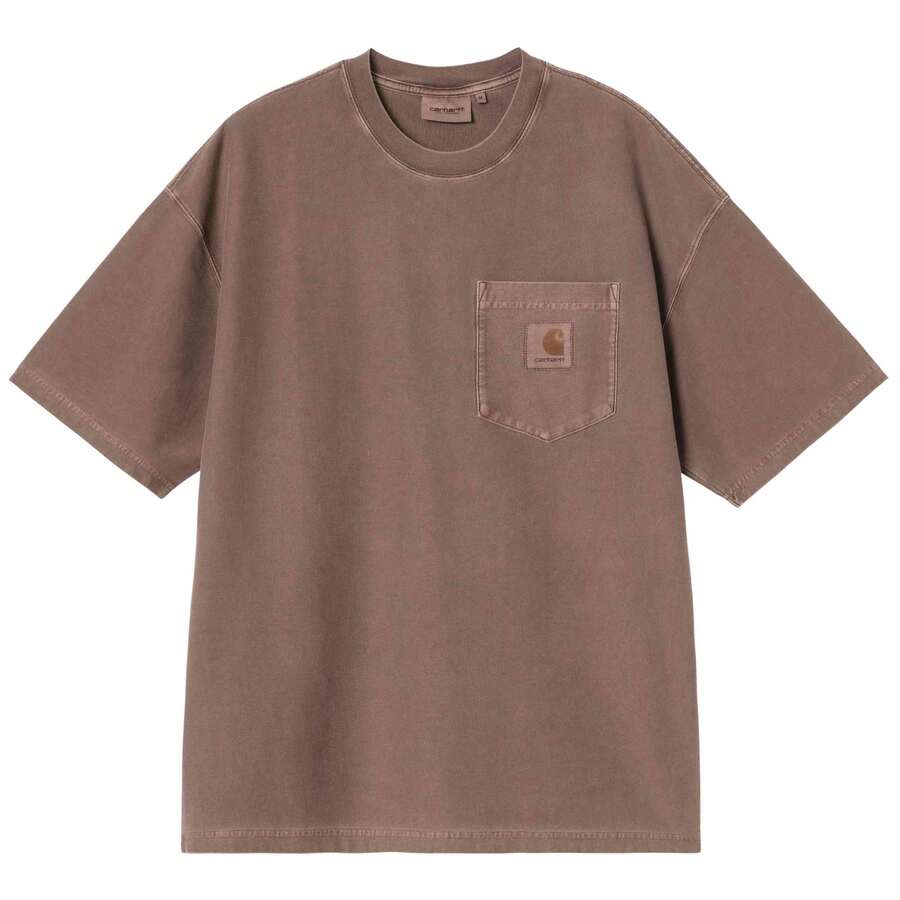 Carhartt Wip T-Shirt Loose Pocket T-Shirt For Men And Women In Color Brown - Brown - View 1