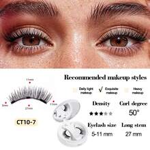 1 Box Reusable Natural Style Glue-Free Magnetic False Eyelashes, Soft Magnetic Lashes, Easy To Apply And Remove - View 10