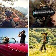 1pc 40X60 High-Definition Monocular Telescope With Manual Focus - 60X Magnification And 40mm Large Objective Lens, Suitable For Bird Watching, Camping, Hiking, Sports, Travel - Compact Portable Design, Durable Construction, Ideal Gift - Multicolor - View 3