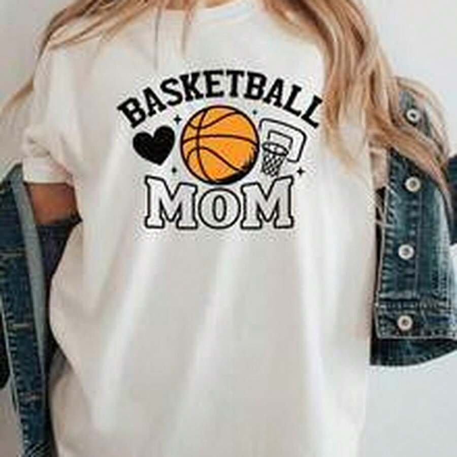 Basketball Mom , Basketball Mom S1Hirt , Basket Ball , Senior Basketball , Sport Mom , Basketball Vibes , Spor - Blanco - Ver 1