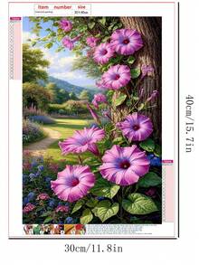 一套钻石画风景主题套装，5D钻石画套装，钻石马赛克礼品，适合成人初学者减压手工钻石画，圆形全钻钻石画套装，点钻DIY，生日礼物，是家居装饰和墙面装饰的理想之选 - 圓鑽 - 查看 5