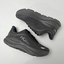 Hoka One One Bondi 9 Road Running Shoes, Breathable, Lightweight, Cushioned, Anti-Slip, Suitable For All Seasons, Black Color, Men & Women, Max Cushion - Black - View 9