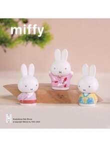 官方授權 Miffy 中式風格系列盲盒公仔，傳統中式風格，Miffy 兔子角色設計，迷你 PVC 收藏公仔，精緻細節工藝，桌面居家與辦公室裝飾，生日與聖誕禮物首選 - 彩色 - 查看 8