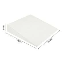 Wedge Cushion For Bed And Sofa – Memory Foam Back Support Pillow, Reading - White (65cm) - View 2
