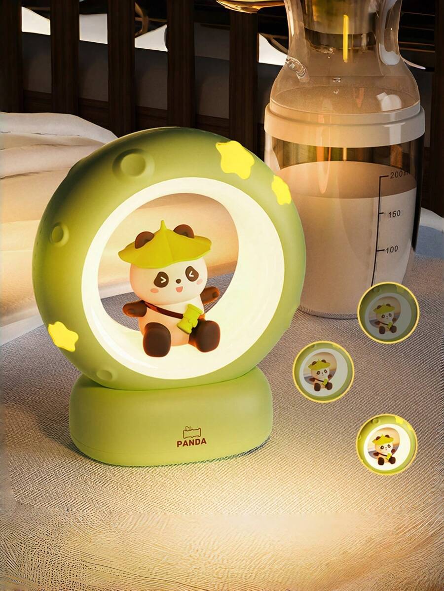 太空貓 LED 小夜燈，觸控感應式可充電檯燈，動物貓咪床頭裝飾燈，可調光，適合女孩與貓咪愛好者的禮物 (貓)