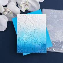1 pieza Carpeta con relieve 3D, Suministros para scrapbooking DIY, Carpeta de plástico con relieve de patrón floral en floración, Adecuada para hacer tarjetas, scrapbooking y otras creaciones de manualidades de papel - Multicolor - Ver 5