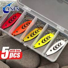 ANFS 5件/盒 旋轉路亞 震動路亞 金屬仿真路亞 VIB 硬餌 鯉魚釣具 - 彩色 - 查看 2