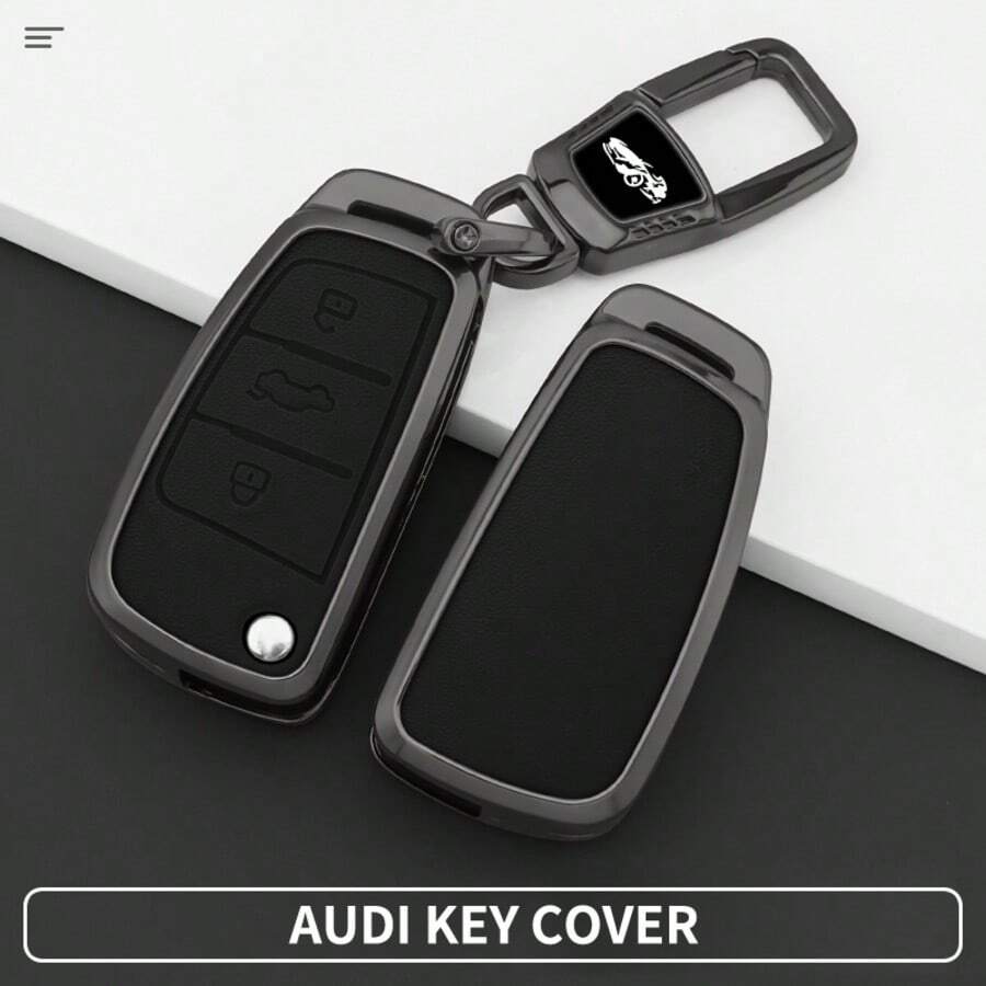 適用於 Audi 鑰匙套,適用於 Audi A1 A2 A3 TT Q2 Q3 Q5 R8 S6 S7 SQ5 RS5 車型鑰匙套,適用於 Audi 鋅合金鑰匙殼。節日禮物 - 鑰匙扣 - 查看 1