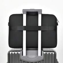 Sac pour ordinateur portable 17 pouces, sac à bandoulière d'affaires portable à grande capacité, sac à main à une seule épaule, mallette - Gris 17,3 pouces - Voir 5