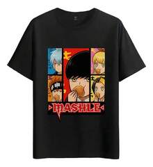 Camiseta Muscle Freaks Mashle Estilo Anime Manga Comiendo - Negro - Ver 1