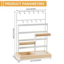 Jewelry Display Rack Jewelry Tree Organizer Earring Necklace Holder Iron Stand - 白色 - 查看 2