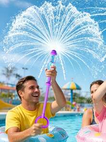 120-Hole Pull-Out Fireworks Water Cannon, Featuring Shell And Handle Design, Large Water Storage Capacity, Suitable For Lawn, Summer Beach, Water Park And Swimming Pool - 3-color Firework Water Gun - View 6