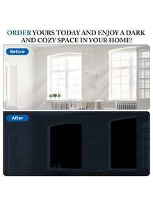 Blackout Curtains For Bedroom, Portable Blackout Curtains, Portable DIY Curtains, Lightweight Curtains, No-Drill Curtains And Blackout Blinds, Suitable For Travel, No-Drill, Blackout Curtains, Easy To Cut, Suitable For Dorms, Home Theaters, Bedrooms, RVs And Apartments - Multicolor - View 5