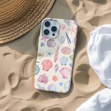 24h Shipping From DE Apple 17 16 15Pro Max PlusSeashells & Pearls Phone Case, Cute Beachy Aesthetic, Coastal Watercolor Collage, Feminine  Air Pro Max Plus,  Galaxy 23 24 25 26 - 1 Piece Of Picture Color - View 11