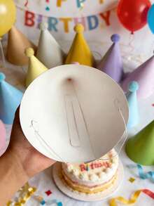 24/18/12/6/1pc Rainbow Theme Multicolor Birthday Party Hats Macaron Shaped Paper Birthday, Party, Anniversary Celebration Hats Gift - Multicolor - View 4