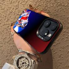 Tema cromado azul y rojo de Sonicfunda de teléfono Fundas compatibles con ,Apple,VIVO,OPPO,,, y Honor.Fabricadas en silicona TPU,ofrecen protección contra golpes y caídas. - Negro - Ver 6