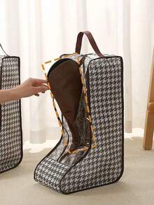 1 pieza Bolsa multifuncional para almacenamiento de botas (con asa) - Bolsa para zapatos con cremallera a prueba de polvo y humedad, adecuada para botas de tobillo y botas altas; Bolsa portátil para almacenamiento de zapatos de viaje, también se usa como organizador de armario y decoración de mueble de zapatero en la entrada; Almacenamiento de zapatos que ahorra espacio debajo de la cama, esencial para dormitorios universitarios, viajes en crucero y viajes de camping. - Multicolor - Ver 4