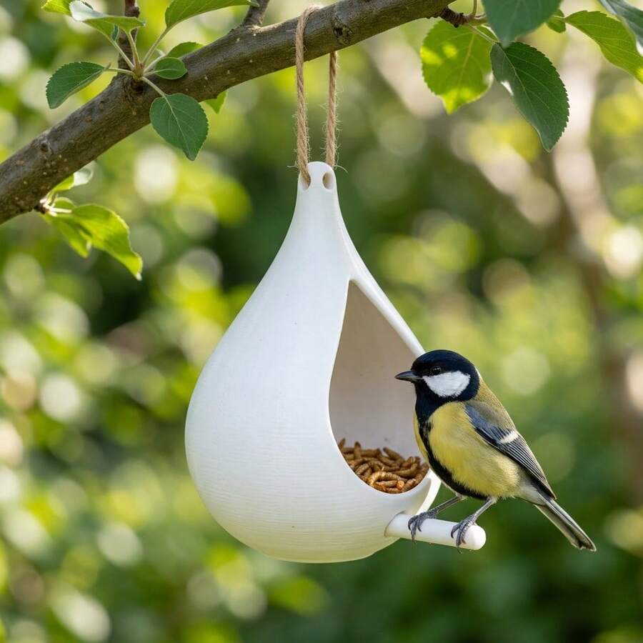 Outdoor Water Drop Bird Feeder, Large Capacity Hanging Bird Feeder Suitable For Garden, Lawn, Patio, Backyard, Ideal For Feeding Small Birds (Hummingbirds, Sparrows)