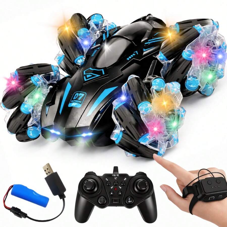 Remote Control Drift Car 360° With Lights And Speed Sensor - Multicolor - View 1