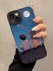 1個黑色星空屋頂情侶極簡防震TPU手機殼，適用於Apple 17, 16, 15, 14, 13, 12, 11 Pro Max, Air及系列 - 彩色 - 查看 2