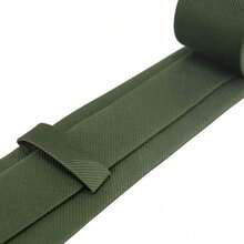 Set Of 5 Light Gray Formal Ties For Groomsmen, Weddings, Events, And Conferences - 橄欖綠 - 查看 6
