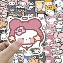Set Stiker Tema Malaikat Sanrio My Melody & Friends, Stiker Dekoratif Karakter Pastel untuk Jurnal, Scrapbook, Laptop, Casing Ponsel, Buku Catatan & Dekorasi DIY - Gaya 1 - View 11