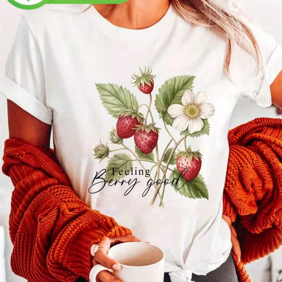 Camiseta impresa para hombres y mujeres - Blanco - Ver 1