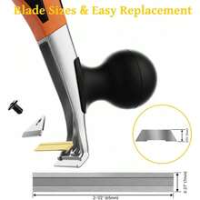 2-1/2 Premium Ergonomic Carbide Scraper Blades - Extend Your S Life - Fits Heavy-Duty Scraper Scraping Paint, Glue, Rust, Stains, Putty On Wood, Metal, Glass (1-Pack) - C - View 3