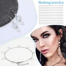 200 PCS Flat Head Pins For Jewelry Making, Straight Pins Stainless Steel 2 Inch Jewelry Making Pin Silver Flat Headpins Jewelrys Findings Eye Pin For DIY Craft Earring Bracelet Necklace Pendant - White - View 7