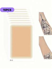 50/30/15/10/5 Pieces. Fragrance-Free, Waterproof, Thin & Natural Tattoo Cover Patches. Breathable, Suitable For All Skin Tones. Designed For Tattoos And Birthmarks. Travel Essentials, Small Items, Bandages, Tattoo Cover-Up, Contact Lenses. - Multicolor - View 13