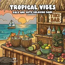 Tropical Coloring Pages, Summer Beach Island Coloring, Relaxing Coloring, Cute Numbered Coloring Book. The Book Contains Relaxing Beach Scenes, Vegetation, And Island-Themed Designs. The Lines Are Simple And Smooth, Making It Easy To Color. - 熱帶風情著色本 - 查看 9