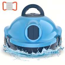 INSE Y10 Cordless Robotic Pool Cleaner, 90-Min Runtime, Auto-Docking, For Flat-Bottom Pools Up To 102 M² - Blue - View 2