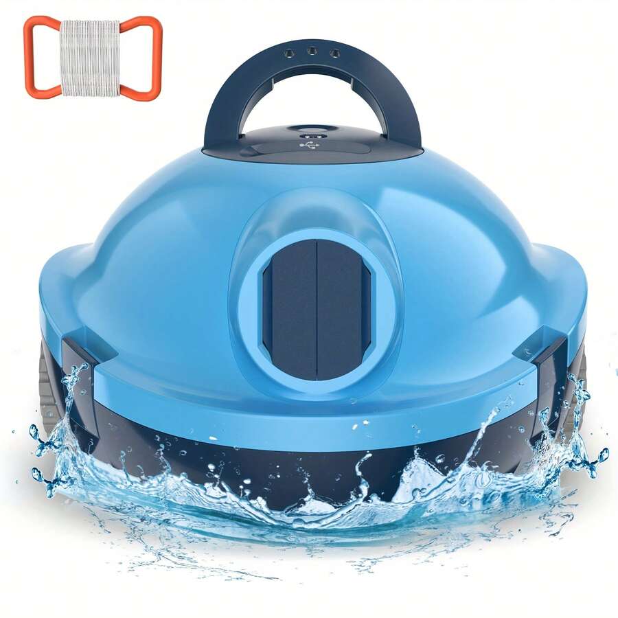 INSE Y10 Cordless Robotic Pool Cleaner, 90-Min Runtime, Auto-Docking, For Flat-Bottom Pools Up To 102 M²