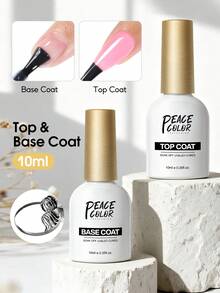 PEACECOLOR 10ml Nail Care Set Pick 5-Piece Complete Kit Or 2-Piece Gel Kit Dehydrator Primer Base Top Coat Cuticle Oil Soak Off UV LED Summer Gift - 查看 11