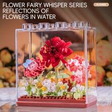 Micro Building Block Flower Bouquet Set, Fairy Floral Micro Building Block Kit With Stackable Transparent Display Box, DIY Micro Brick Toy Suitable For Children 6+ And Adults, Home Office Desk Bedroom Decor, Perfect Gift For Birthday, Valentine's Day, Mother's Day, Christmas, Anniversary - Multicolor - View 15