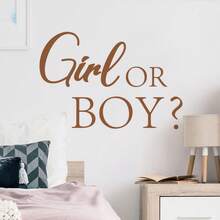 Girl Or Boy Wall Decal Sticker, Decorative Party Background Wall Self-Adhesive Removable PVC Wall Sticker - A - View 1