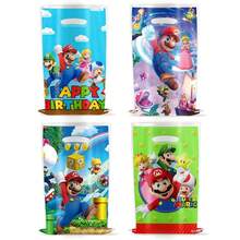 10 túi tote in hình S-Uper M-Ario, túi quà tặng sinh nhật, túi quà tặng hoạt hình cho tiệc, sự kiện fan và trang trí ngày lễ - Nhiều màu - Xem 7