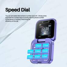 I16PRO 4G LTE Mini Flip Mobile Phone Call Recording Speed Dial FM Radio Flashlight Dual SIM Card Small Fold Box Cellphone - 查看 5