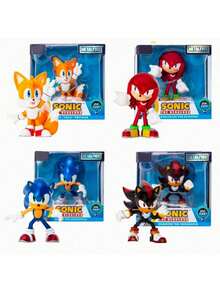 Simba Sonic 壓鑄式音速小子刺蝟公仔 (2.5") – Metalfigs 系列：, 索尼克、泰爾斯或陰影 – 8 歲以上適用金屬收藏品，適合粉絲與收藏家的絕佳禮物 (單入裝) - 彩色 - 查看 2