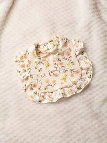 5pcs Soft Breathable Bibs With Floral Ruffled Edge, Absorbent Gauze Baby Drool Bibs, Newborn Gift Set, Cute Printed Feeding Bibs For Babies - Multicolor - View 4
