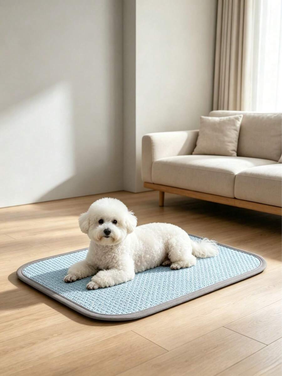 1pc Natural Woven Rattan Pet Cooling Mat: Suitable For Small Dogs, Cats And Other Small Animals, Can Be Placed On Bed, Sofa Or Floor, Cat Bed, Dog Bed - Multicolor - View 1