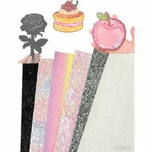 2026 New 6Pcs Holographic Ironing Paper, Glitter Fuse Bead Heat Resistant Melting Sheet Crafts, Beading Fabric(30x30cm/11.8x11.8) - C - View 1