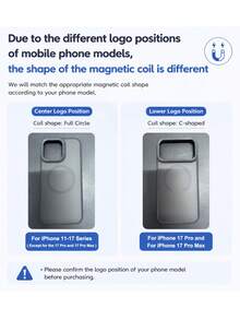 VRNOEI Ốp lưng điện thoại sạc không dây từ tính trong suốt mờ sang trọng cho iPhone 17 Pro Max, Air 16, 15, 14, 13, 12, 11 Pro Max, 15, 16 Plus, vỏ bảo vệ chống rơi - màu nâu - Xem 7