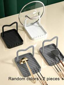 Multi-Function Kitchen Storage Rack, Can Store Spatulas, Pot Lids, Spoons, Brushes And Other Kitchen Utensils. Can Dry The Countertop And Prevent Water Drips. The Style Is Randomly Arranged And The Color May Vary Slightly. - Multicolor - View 13