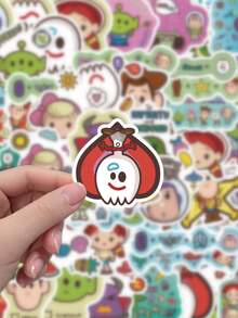 Disney 50張迪士尼 巴斯光年 外星人 胡迪 潔西 可愛卡通貼紙，適用行李箱、滑板、剪貼簿 DIY 自黏裝飾，生日派對禮物獎勵 - A - 查看 7
