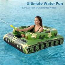 Summer Party Props: Inflatable Tank Water Floats For Backyard Pool & Lake Parties - Green - View 5
