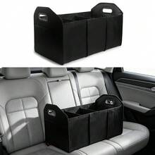 Organizador de maletero para coche, caja de almacenamiento plegable para coche con bolsillos, organizador de carga de tela Oxford impermeable, accesorio universal para coche. - A - Ver 4