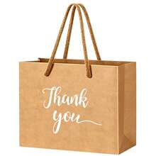 10pcs Brown Kraft Paper Bags With Handles, Solid Color Gift Bags, Small Portable Shopping Bags, Suitable For Boutiques, Weddings, Christenings, Birthday Parties, Gift Bags, Bridesmaids Bags, Mother's Day, Graduations And Other Occasions - Brown - View 12